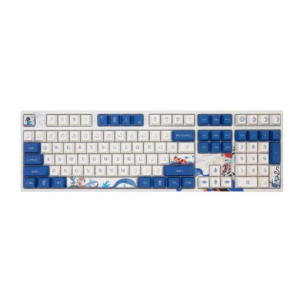 Клавиатура Varmilo Lovebirds-I, VEM108, Wired, Multimedia, Gaming, EC V2 Rose, White-Blue, USB