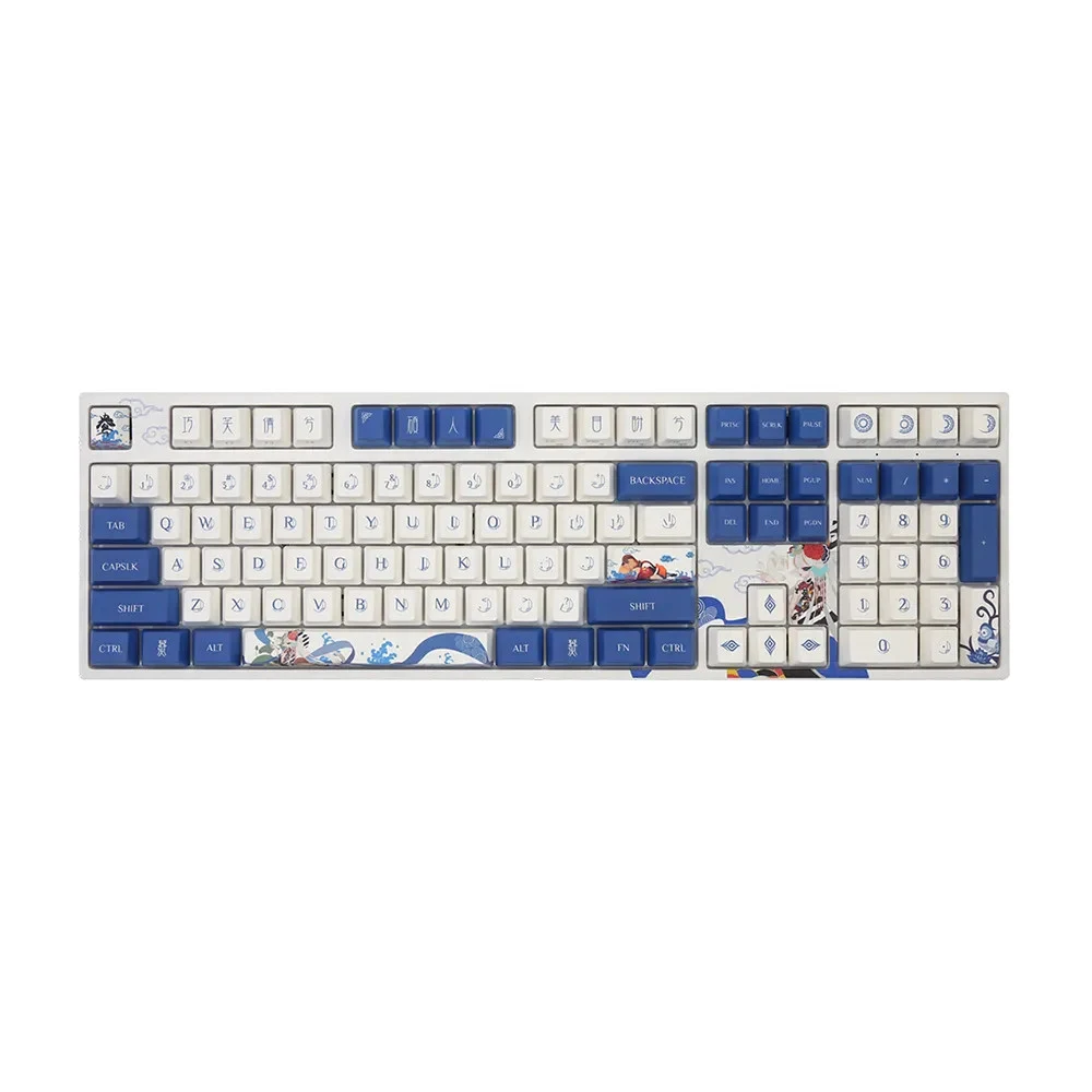 Клавиатура Varmilo Lovebirds-I, VEM108, Wired, Multimedia, Gaming, EC V2 Sakura, White-Blue, USB