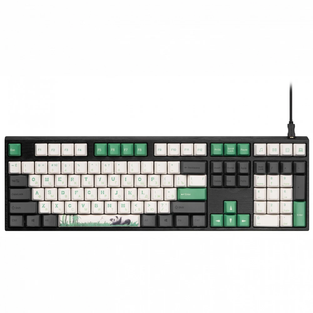 Клавиатура, Varmilo, Panda R2, VPG108, A61A029D4A5A06A007, Cherry MX Red, 108 клавиш, Механическая, Hotswap - Да, Подсветка - RGB, Проводная, Type-C, 505*215*65мм, Англ/Рус, Черный