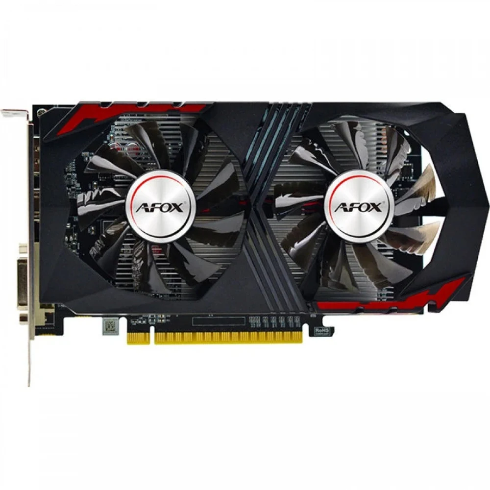 Видеокарта Afox PCI-E nVidia GeForce GTX 1050Ti 4G (4Gb/GDDR5/128 bit/DVI, DP, HDMI) RTL (AF1050TI-4096D5H2-V6)