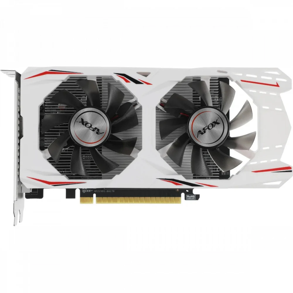 Видеокарта, AFOX, GTX1050Ti GAMING 4GB D5 Dual Fan (4897033787307), AF1050TI-4096D5H7-V8, GDDR5, 128bit, DP, HDMI, DVI, 220*147*56 мм, Цветная коробка