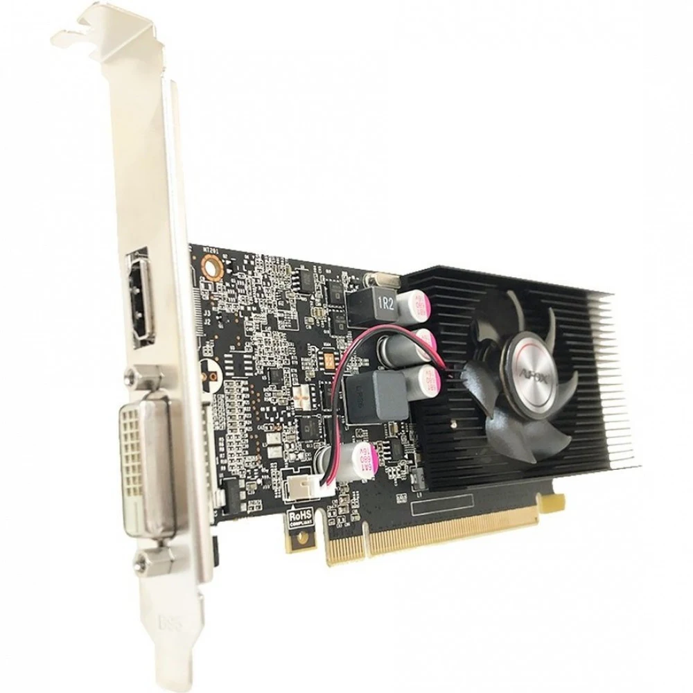 Видеокарта Afox PCI-E 3.0 AF1030-2048D5L7 NVIDIA GeForce GT 1030 2Gb 64bit GDDR5 1228/6000 DVIx1 HDMIx1 HDCP Ret low profile