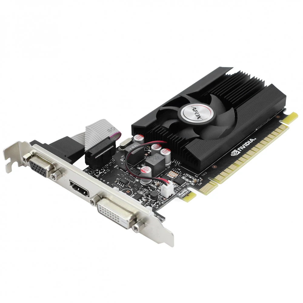 Видеокарта/ VGA AFOX NVIDIA Geforce GT710 LP 4GB, DDR3/64-bit, PCIe 2.0, 1xDVI-I, 1xHDMI, 1xD-Sub, 1-slot