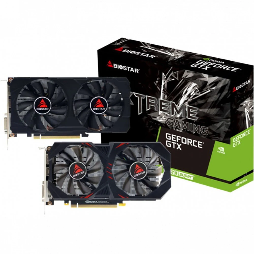 Видеокарта Biostar PCI-E VN1666SF69 NVIDIA GeForce GTX 1660SUPER 6Gb 192bit GDDR6 1530/8000 DVIx1 HDMIx1 DPx1 HDCP Ret [VN1666SF69]