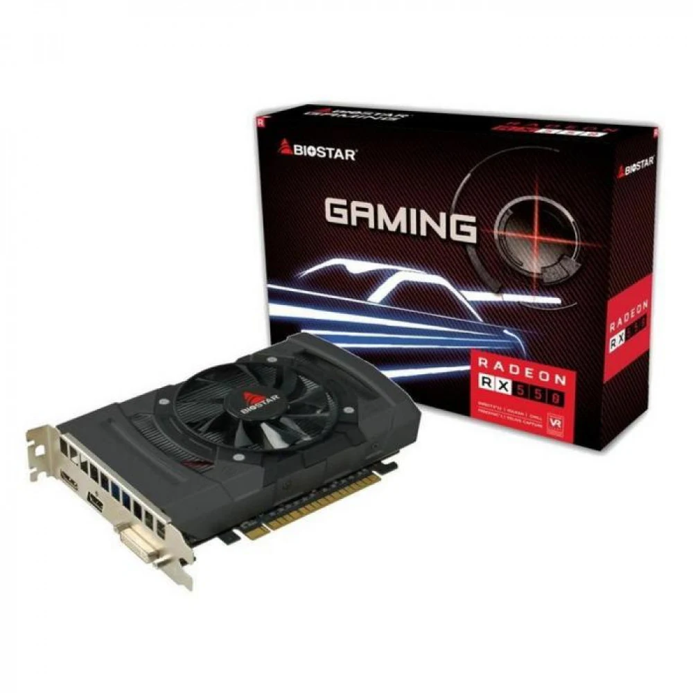Видеокарта Biostar PCI-E RX550-4GB AMD Radeon RX 550 4Gb 128bit GDDR5 1100/6000 DVIx1 HDMIx1 DPx1 HDCP Ret [VA5505RF41]