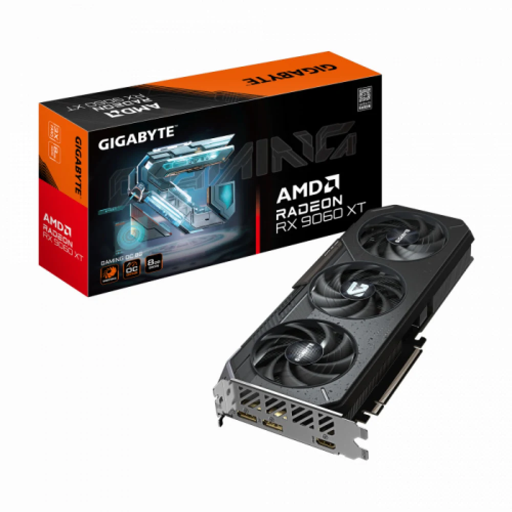 Видеокарта Gigabyte PCI-E 5.0 GV-R9060XTGAMING OC-8GD 1.0 AMD Radeon RX 9060XT 8Gb 128bit GDDR6 2780/20000 HDMIx1 DPx2 HDCP Ret