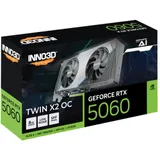 Видеокарта Inno3D GeForce RTX5060 TWIN X2 OC, 8G GDDR7 128-bit HDMI 3xDP N50602-08D7X-195070N