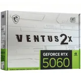 Видеокарта MSI GeForce RTX 5060 8G VENTUS 2X OC WHITE, 8G GDDR7 128bit 1xHDMI 3xDP G5060-8V2CW