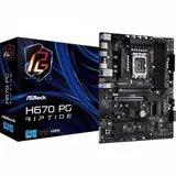 Материнская плата, ASRock, H670 PG RIPTIDE (4710483936548), LGA1700, iH670, 4xDDR4 3200/5333+(OC), 4xSATA3, 3xM.2 (2*PCI-E 4.0x4, 1*PCI-E 4.0x4 или SATA), Raid, 1xDP, 1xHDMI, 2xPCI-Ex16, 3xPCI-Ex1,