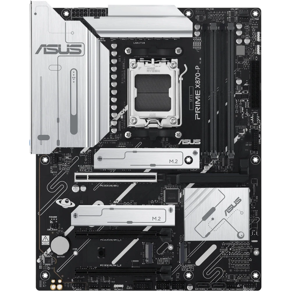Матплата Asus Prime X870-P, AM5, ATX, 4DDR-5, 5xPCI-Ex16, 2SATA, 4xM.2, HDMI, 2xUSB-C, 19USB