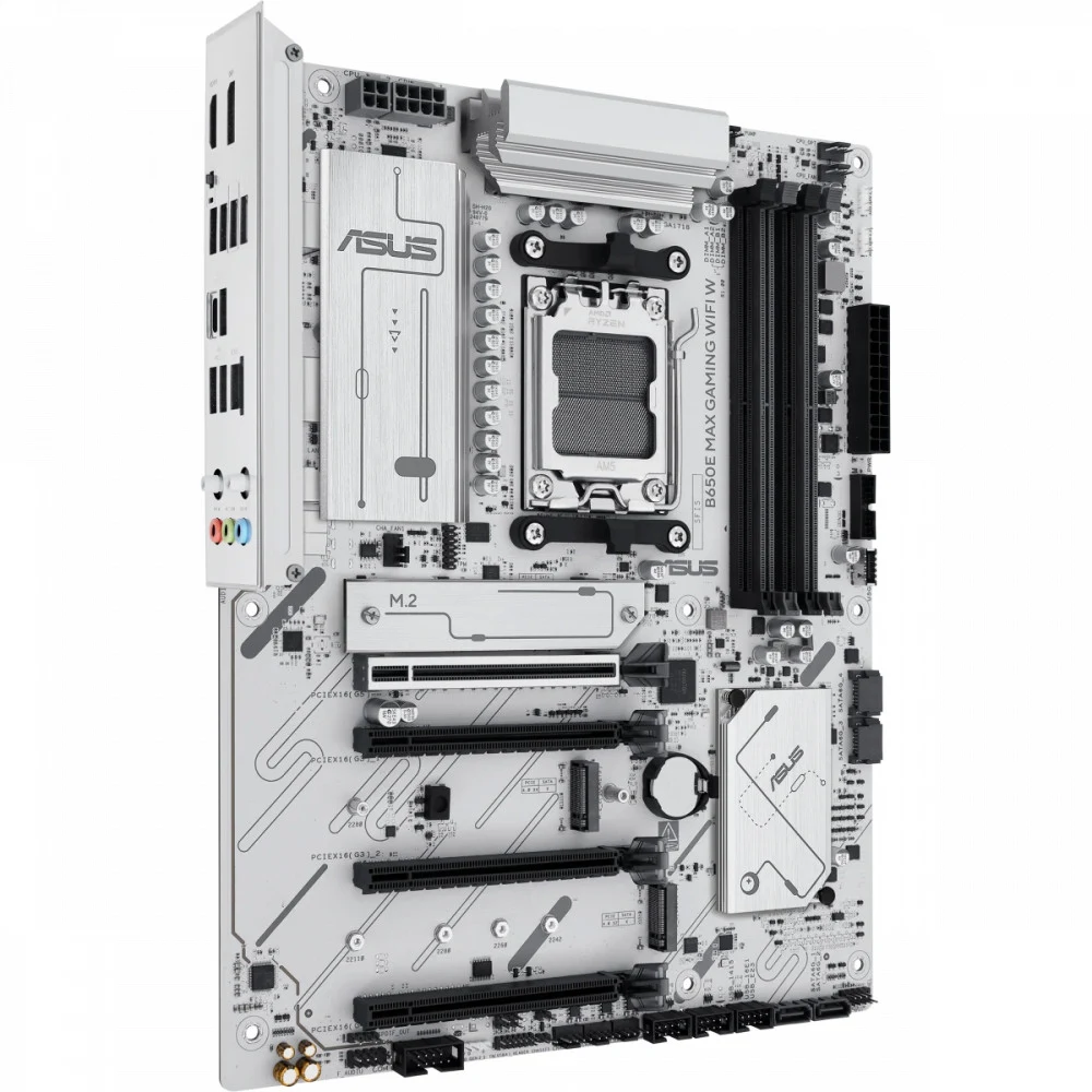Материнская плата ASUS B650E MAX GAMING WIFI W, AM5, B650, 4*DDR5, 4*SATA, 3*M.2, 5*USB 3.2, 2*USB 2.0, Type-C, 5*PCIx16, DP+HDMI, ATX