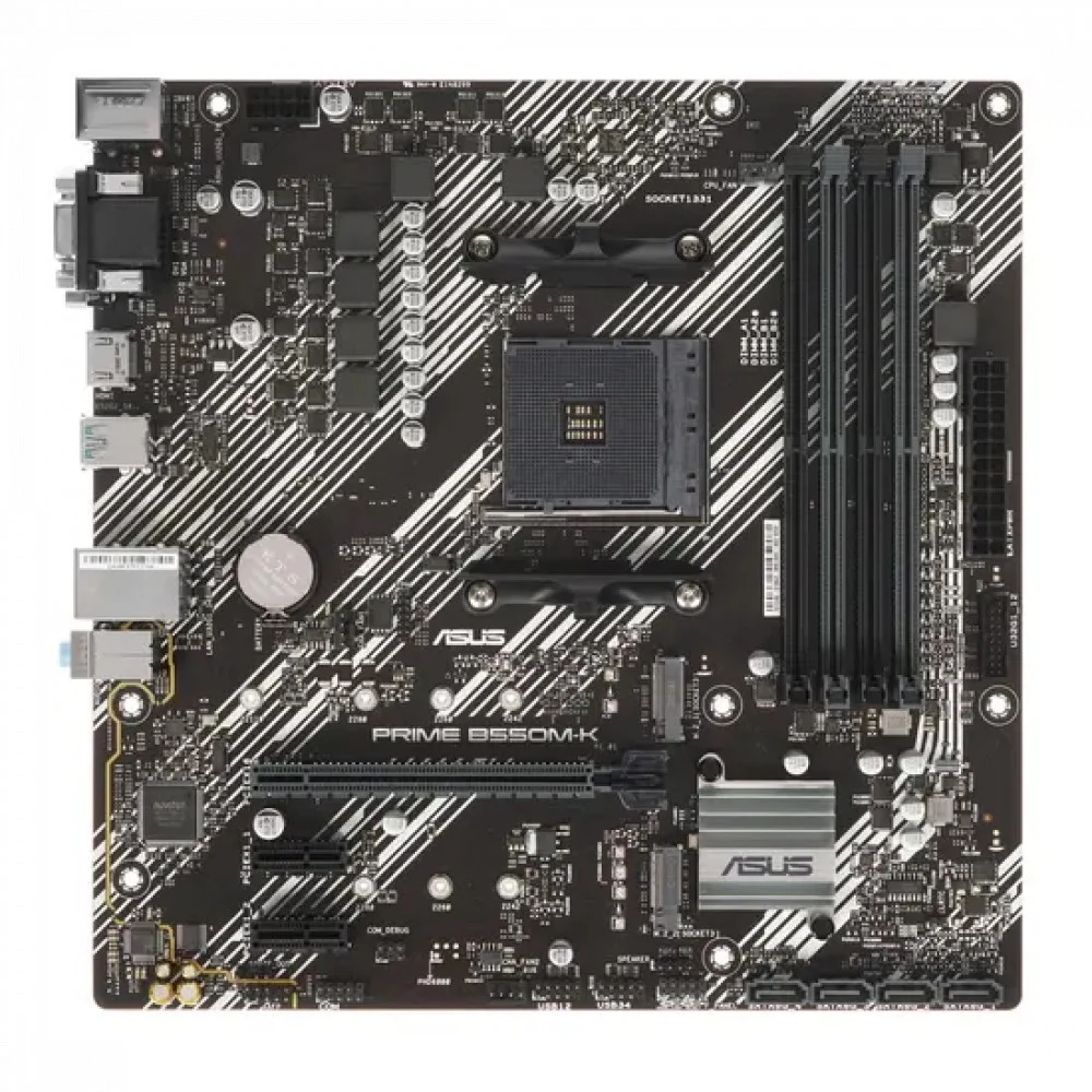 Материнская плата ASUS PRIME B550M-K AM4 mATX 4xDDR4 PCIEx16 2xPCIEx1 M.2 HDMI DVI VGA GLAN AM4 microATX 4xDDR4 PCIEx16 2xPCIEx1 2xM.2 VGA DVI HDMI GLAN RTL {10}