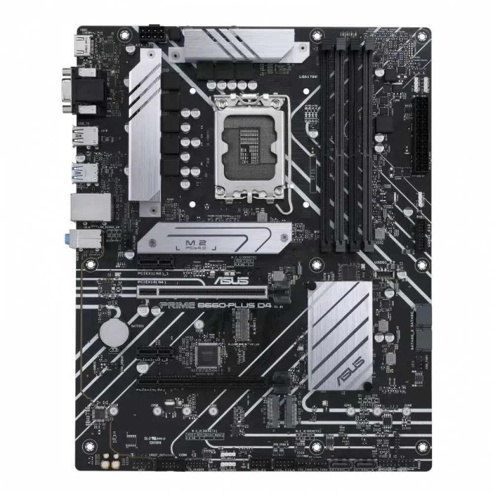 Материнская плата ASUS PRIME B660-PLUS D4 LGA 1700 ATX 4xDDR4 2xPCIEx16 2xPCIEx1 3xM.2 USB-C DP HDMI VGA 2.5GLAN