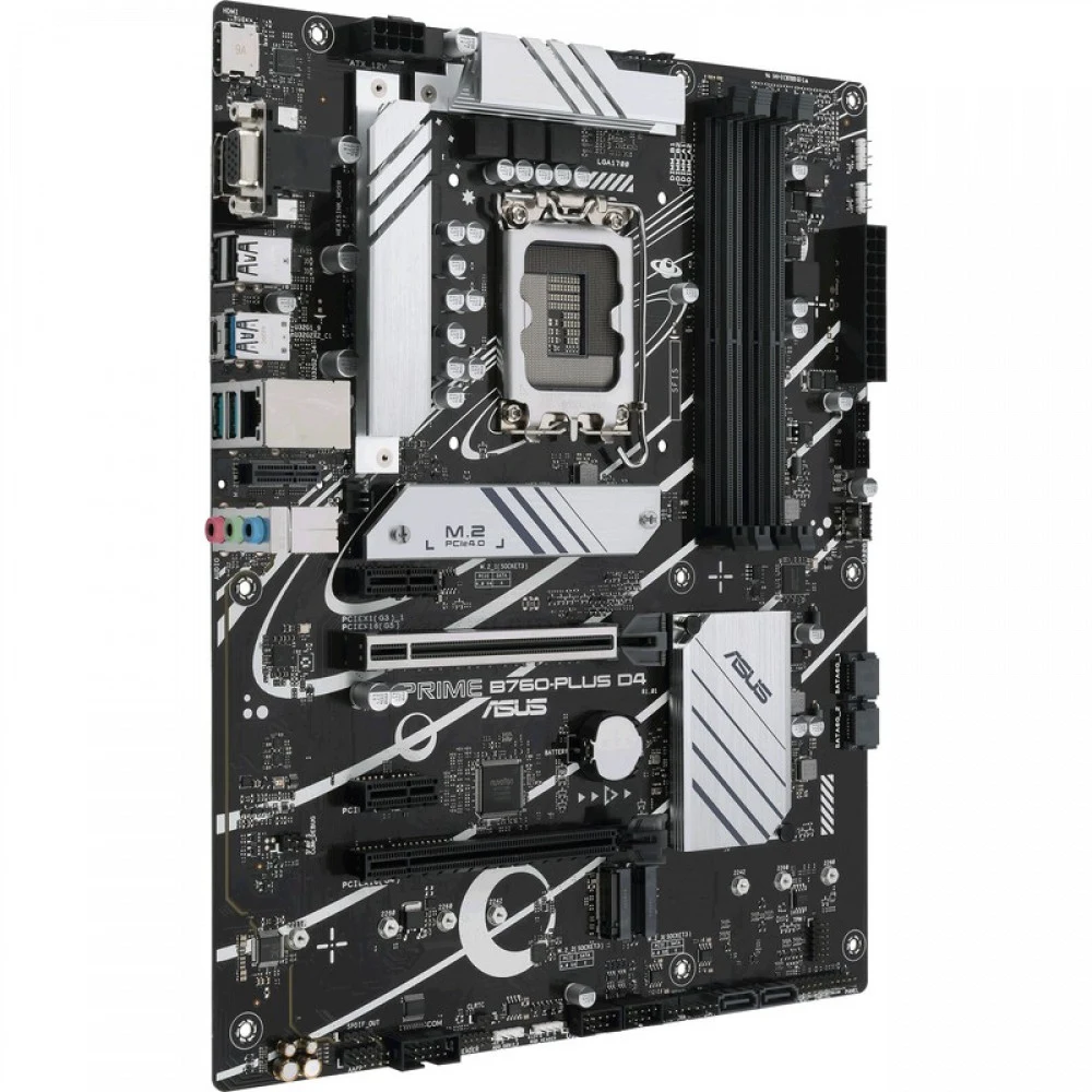 Материнская плата ASUS PRIME B760-PLUS D4 LGA1700 ATX 4xDDR4 2xPCIEx16 2xPCIEx1 3xM.2 USB-C DP HDMI VGA 2.5GLAN (90MB1CW0-M1EAY0)