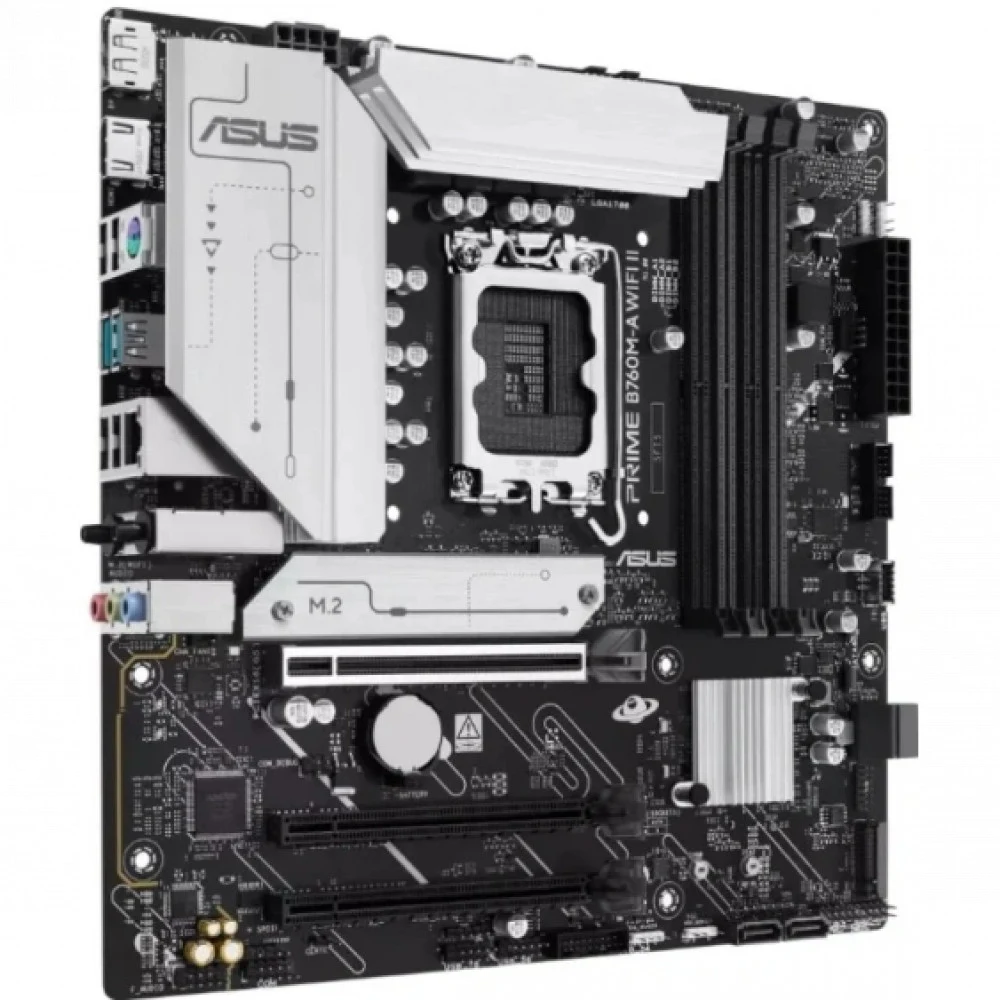 Материнская плата ASUS PRIME B760M-A WIFI II LGA1700 mATX 4xDDR5 3xPCIEx16 2xM.2 DP 2xHDMI 2.5GLAN Wi-Fi 6