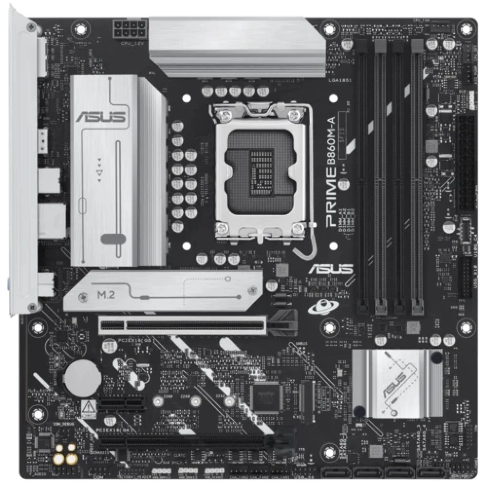 Материнская плата ASUS PRIME B860M-A-CSM, LGA1851, B860, 4*DDR5, 4*SATA, 2*M.2, 2*USB 3.2, 4*USB 2.0, Type-C, 2*PCIx16, 1*PCIx1, 2*DP+HDMI, mATX 90MB1K00-M0EAYC