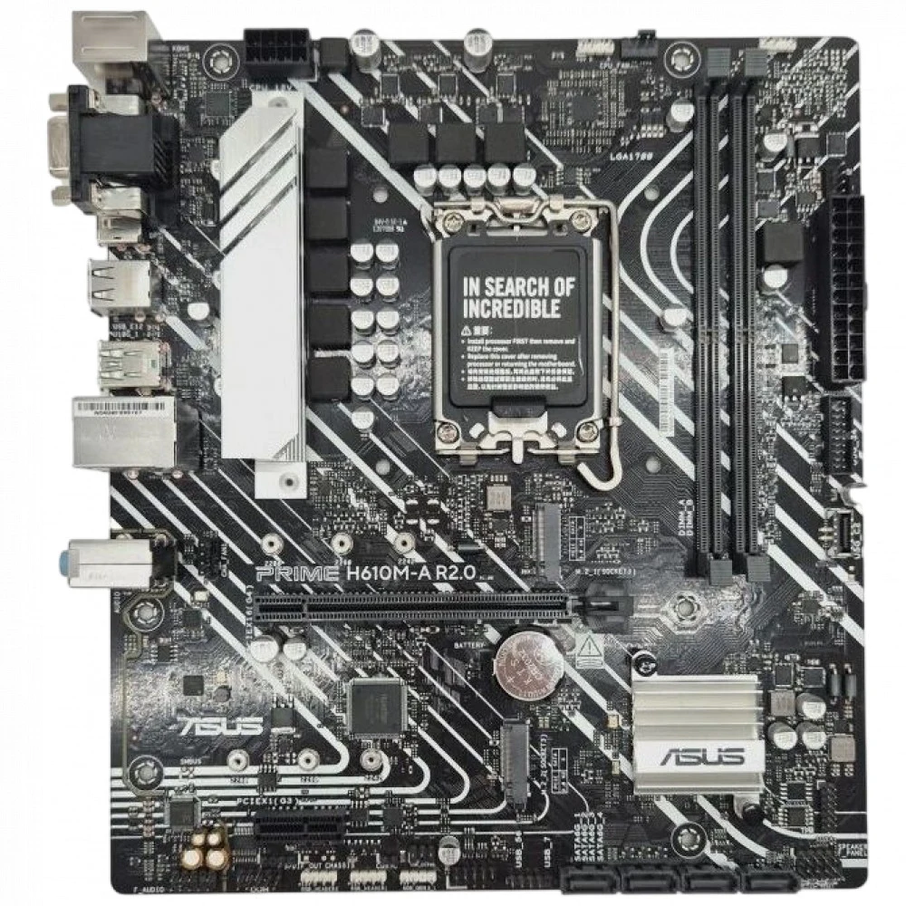Материнская плата ASUS PRIME H610M-A R2.0, LGA1700 H610 2xDDR5 4xSATA3 2xM.2 D-Sub HDMI DP mATX