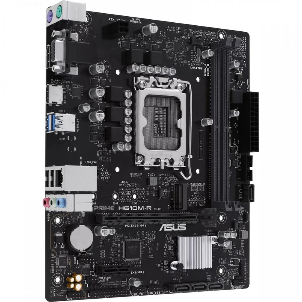 Матплата Asus Prime H610M-R-SI, iH610, S1700, mATX, 2DDR-5, 1xPCI-Ex16, 4SATA, M.2,DP,HDMI,VGA,10USB