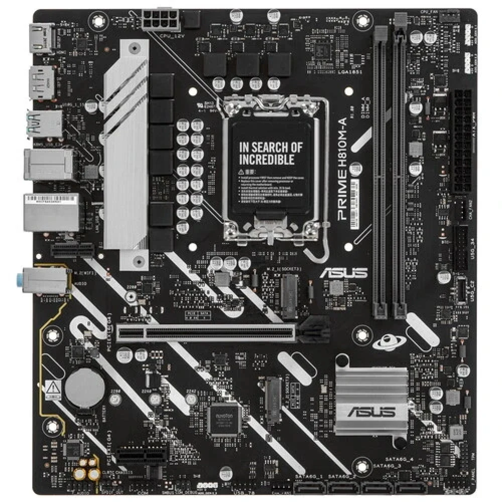 Материнская плата ASUS PRIME H810M-A-CSM, LGA1851, B810, 2*DDR5, 4*SATA, 2*M.2, 2*USB 3.2, 4*USB 2.0, 1*PCIx16, 1*PCIx1, HDMI+DP, mATX 90MB1KK0-M0EAYC