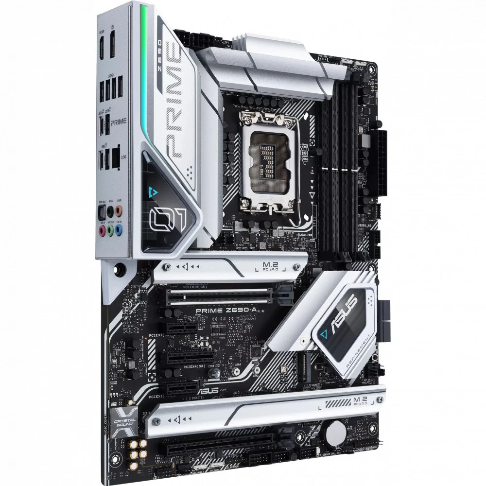 Матплата Asus Prime Z690-A, iZ690, S1700, ATX, 4DDR-5, 2xPCI-Ex16, 4SATA, 4xM.2, HDMI, DP, 15USB