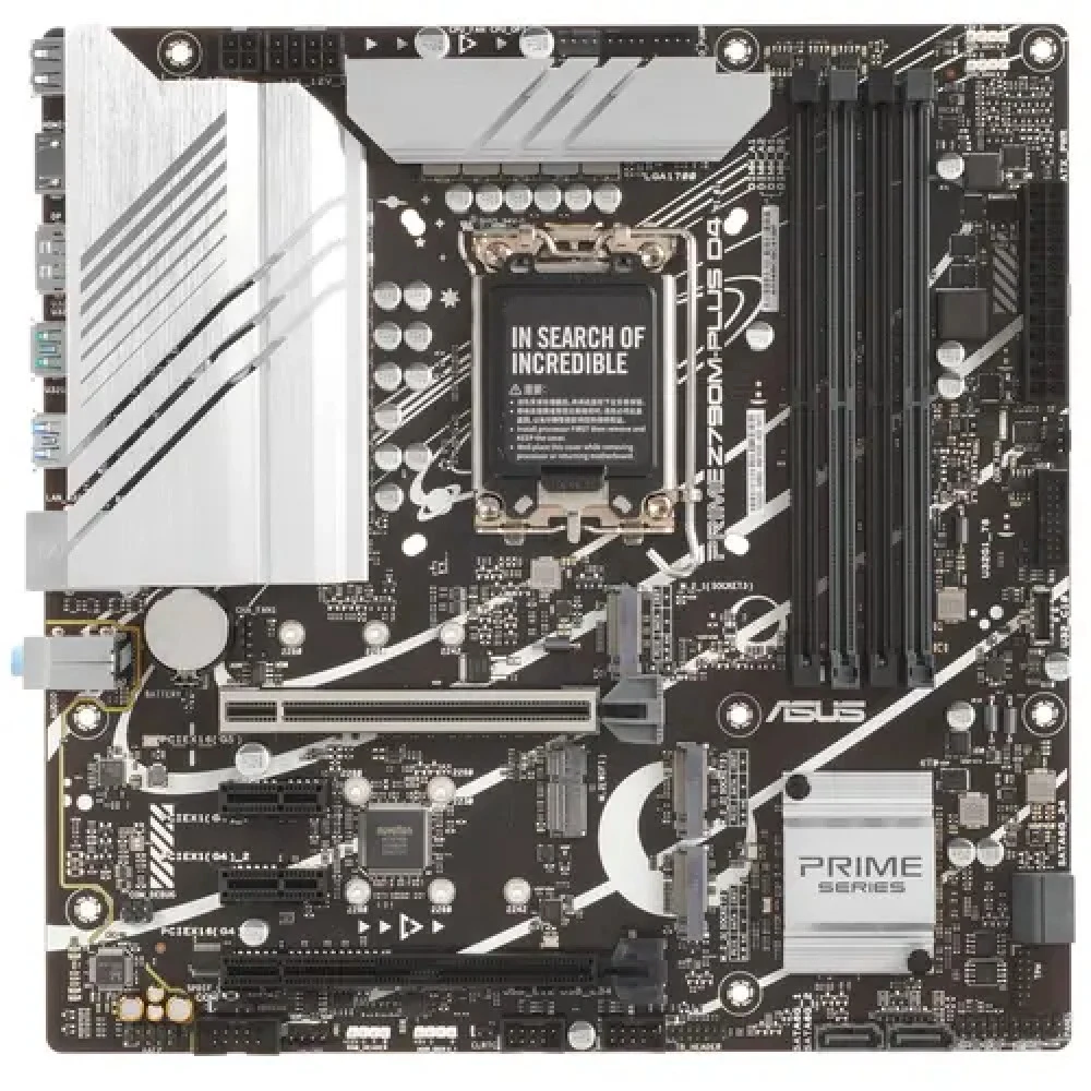 Матплата Asus Prime Z790M-Plus, iZ790, S1700, mATX, 4DDR-5, 1xPCI-Ex16, 4SATA, 3xM.2, HDMI, DP,15USB