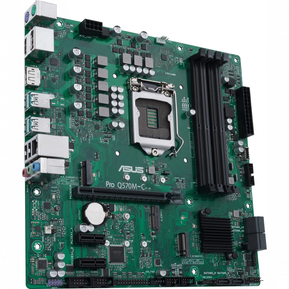 Материнская плата ASUS PRO Q570M-C/CSM LGA1200 mATX 4xDDR4 PCIEx16 2xPCIEx1 2xM.2 DP HDMI GLAN (165248)