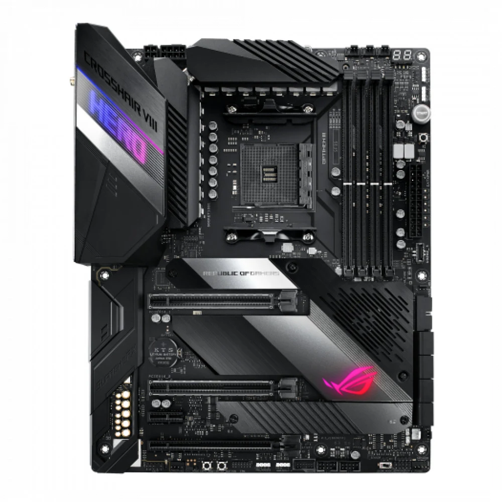 ROG CROSSHAIR VIII HERO (WI-FI) X570 AM4 ATX 4xDDR4 3xPCIEx16 PCIEx1 3xM.2 GLAN 2.5GLAN WIFI RTL {5} (378505)