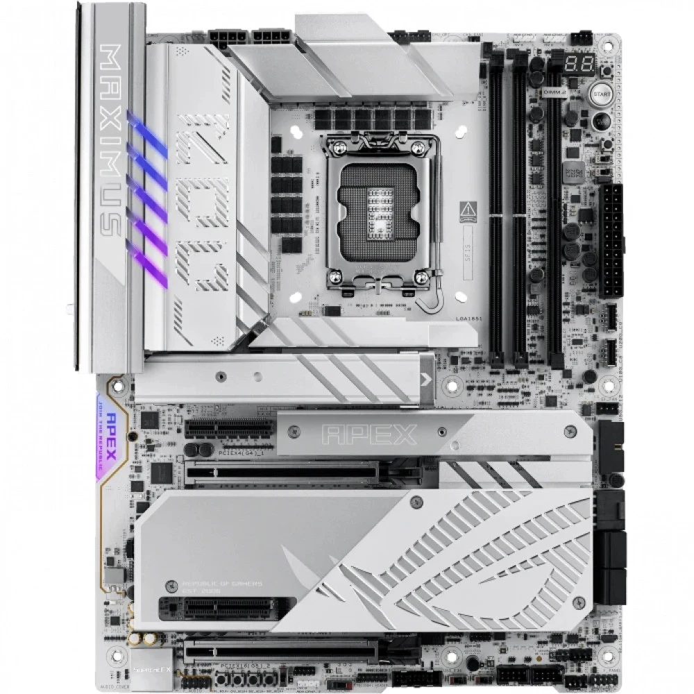 Материнская плата ASUS ROG MAXIMUS Z890 APEX, LGA1851, Z890, 2*DDR5, 4*SATA, 6*M.2, 8*USB 3.2, Type-C, 2*PCIx16, 2*PCIx4, 2*Thunderbolt™ 4, ATX 90MB1IP0-M0EAY0
