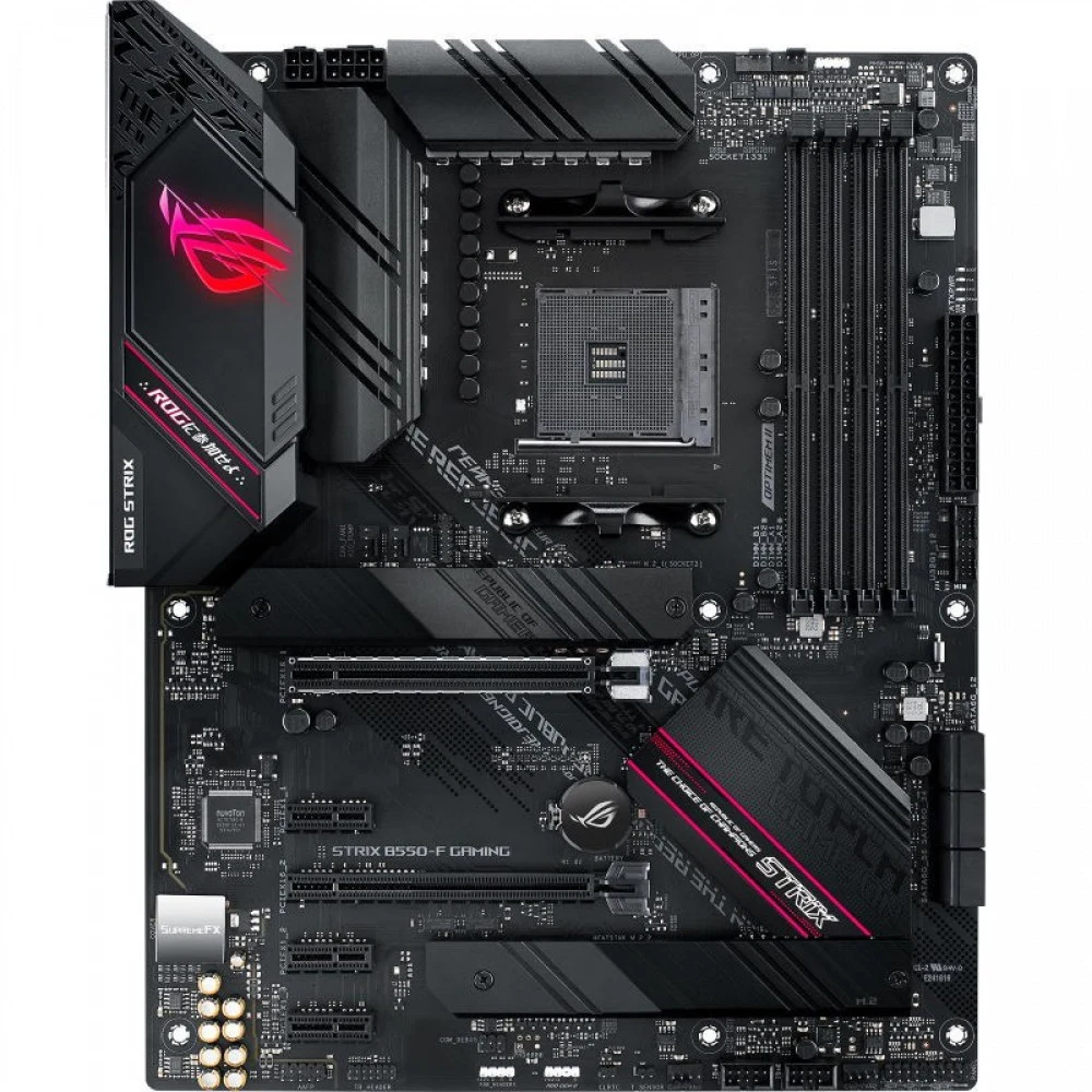 Матплата Asus ROG Strix B550-F Gaming, AM4, ATX, 4DDR-4, 2xPCI-Ex16, 6SATA, 2xM.2, HDMI, DP, 14USB