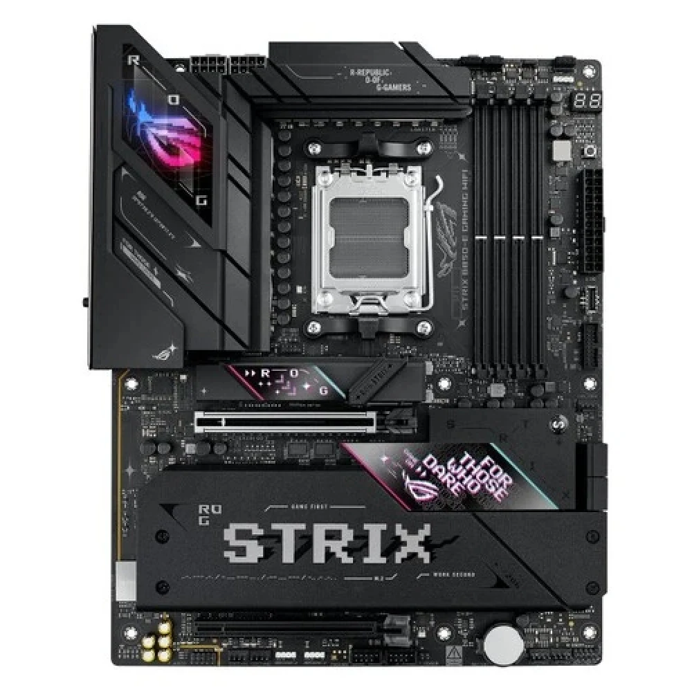 ASUS ROG STRIX B850-E GAMING WIFI (Socket AM5, ATX, 4xDDR5(256GB), DP/HDMI/USB4, 1xPCIe 5.0x16/1xPCIe 4.0x16, 1xLAN (5GbE), Wi-Fi 7, BT, 4xSATA 6Gb/s, 5xM.2, 2xType-C, 6xUSB 3.2, 4xUSB 2.0)