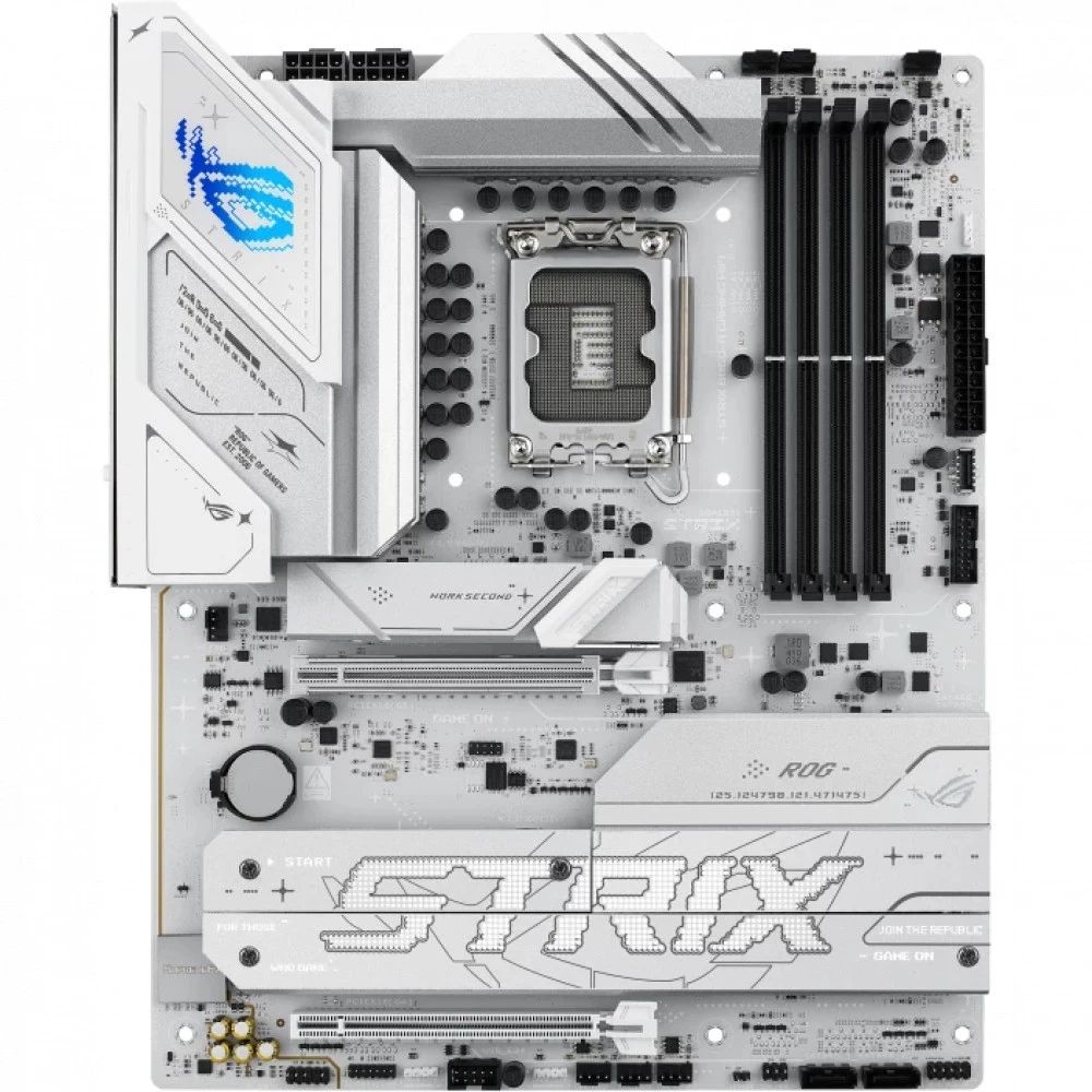 ASUS ROG STRIX B860-A GAMING WIFI (Socket 1851, ATX, 4xDDR5(256GB), DP/HDMI/USB4, 1xPCIe 5.0x16/1xPCIe 4.0x16, 1xLAN(2.5GbE), Wi-Fi, BT, 4xSATA 6Gb/s, 4xM.2, 2xType-C, 4xUSB 3.2, 4xUSB 2.0)