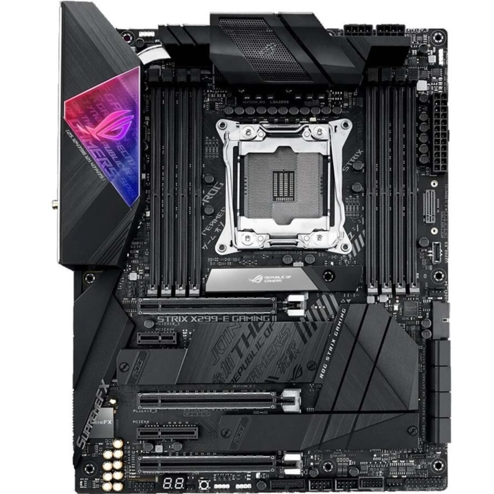 ASUS ROG STRIX X299-E GAMING II, LGA2066, X299, 8*DDR4 , 8*SATA, 3*M.2, 4*USB 3.2, 4*USB 2.0, 9*PCIx16, 1xPCIx4, 1*PCIx1, ATX 90MB11A0-M0EAY0