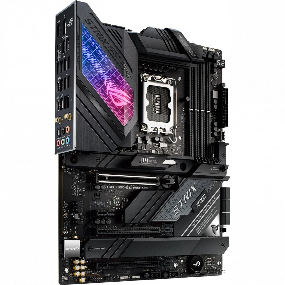ASUS ROG STRIX Z690-E GAMING WIFI, LGA1700, Z690, 4*DDR5, DP+HDMI, SLI+CrossFireX, SATA3 + RAID, Audio, 2,5Gb LAN, USB 3.2*9, USB 2.0*8, ATX 90MB18J0-M0EAY0