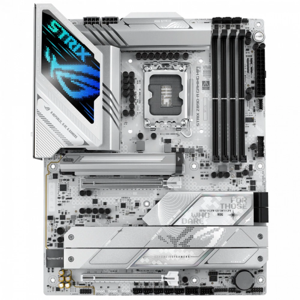 Материнская плата ASUS ROG STRIX Z890-A GAMING WIFI, LGA1851, Z890, 4*DDR5, 4*SATA, 5*M.2, 7*USB 3.2, Type-C, 2*PCIx16, 2*Thunderbolt™ 4, HDMI+DP, ATX 90MB1I90-M0EAY0