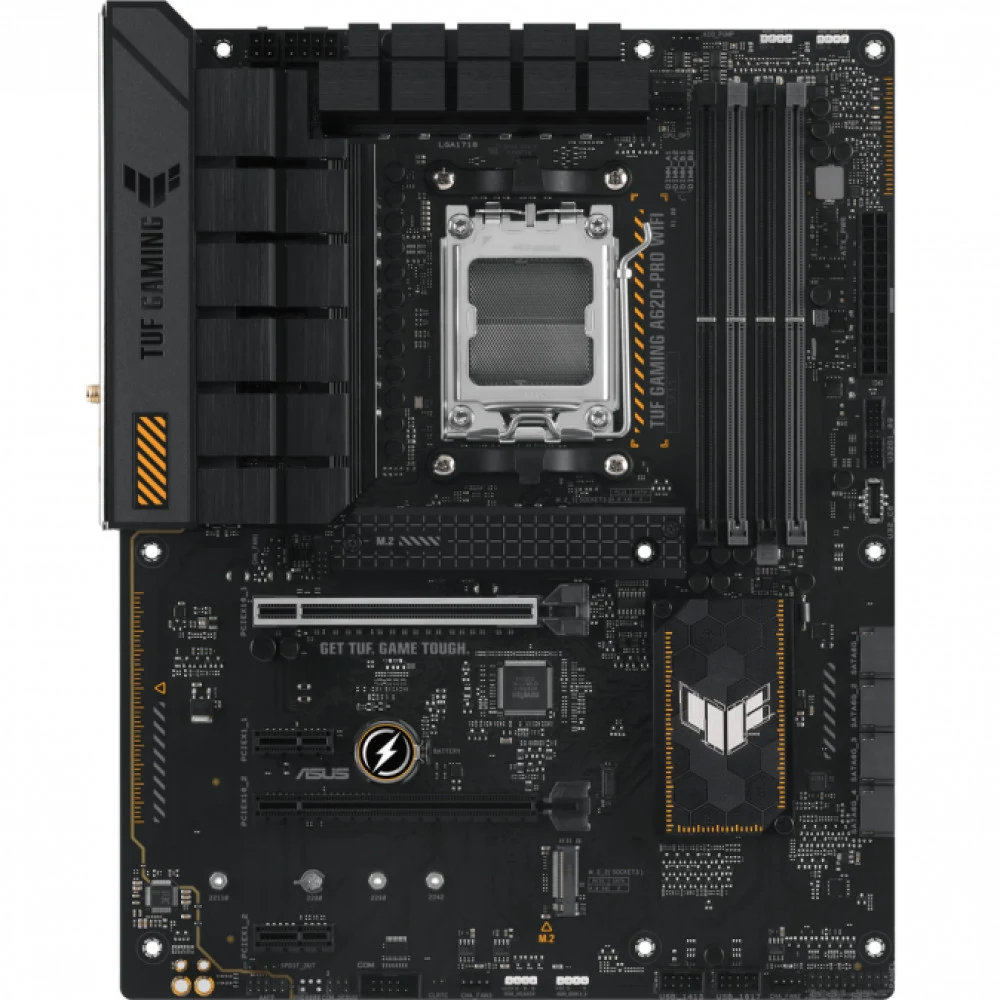 Материнская плата ASUS TUF GAMING A620-PRO WIFI AM5 ATX 4xDDR5 2xPCIEx16 2xPCIEx1 2xM.2 USB-C HDMI DP 2.5GLAN Wi-Fi 6