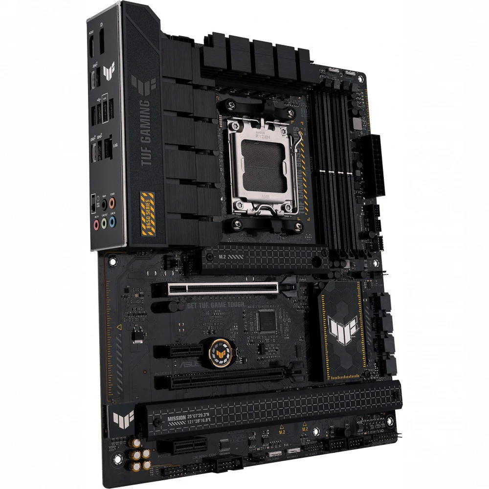 Материнская плата ASUS TUF GAMING B650-PLUS WIFI, AM5, B650, 4*DDR5, 4*SATA, 3*M.2, 2*USB 3.2, 4*USB 2.0, Type-C, 3*PCIx16, 2*PCIx1, DP+HDMI, ATX 90MB1BZ0-M0EAY0 (незначительное повреждение коробки)