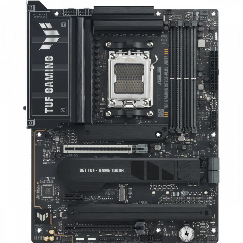 Материнская плата ASUS TUF GAMING X870E-PLUS WIFI7, AM5, X870E, 4*DDR5, 4*SATA, 4*M.2, 4*USB 2.0, 7*USB 3.2, 2*Type-C, 2*PCIx16, 1*PCIx1, HDMI, ATX 90MB1M70-M0EAY0
