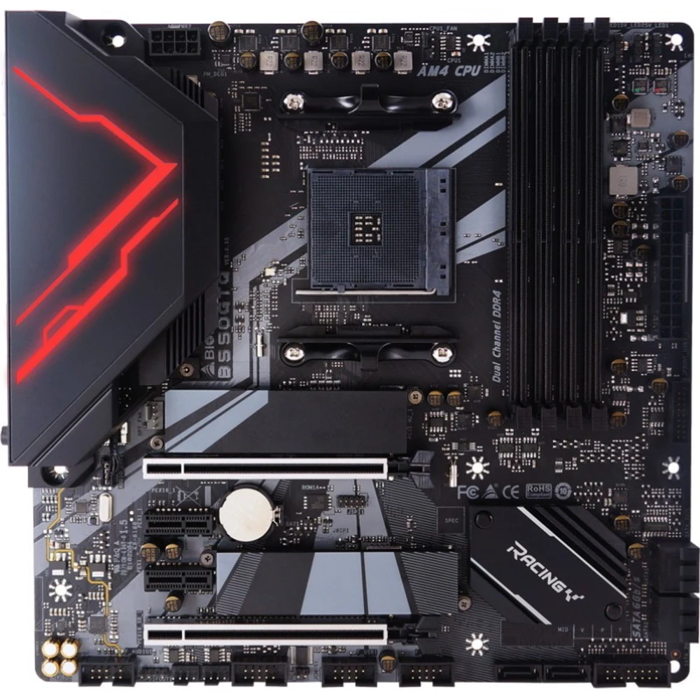 B550GTQ, Socket AM4, AMD B550, 4xDDR4-2933, D-SUB+DVI-D+HDMI, 2xPCI-Ex16, 2xPCI-Ex1, 6xSATA3(RAID 0/1/10), 2xM.2, 8 Ch Audio, 1x2,5GLan, (2+4)xUSB2.0, (5+2)xUSB3.2, (1+0)xUSB3.2 Type-C™, 1xPS/2, mAT