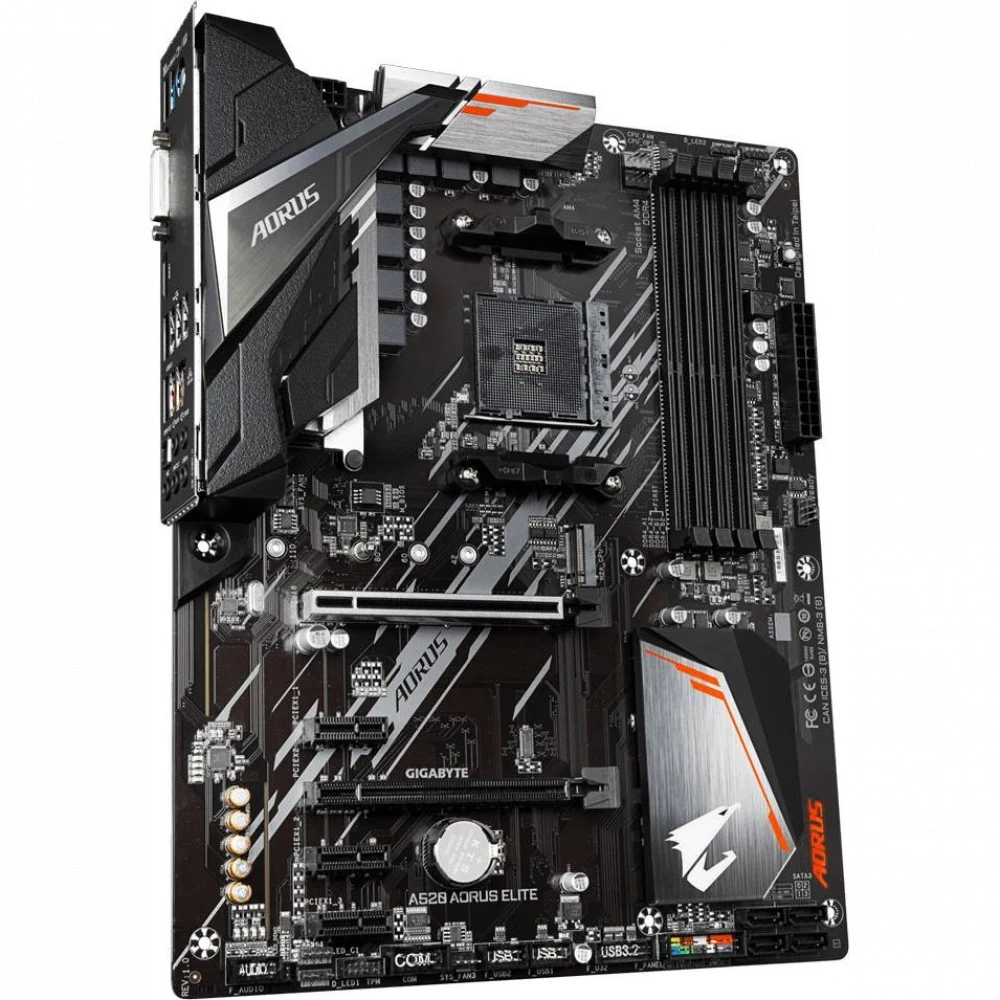 Материнская плата Gigabyte A520 AORUS ELITE, Socket AM4, AMD A520, 4xDDR4-3200, DVI-D+HDMI, 2xPCI-Ex16, 3xPCI-Ex1, 4xSATA3(RAID 0/1/10), 1xM.2, 8 Ch Audio, GLan, (4+4)xUSB2.0, (4+2)xUSB3.2, 1xPS/2,