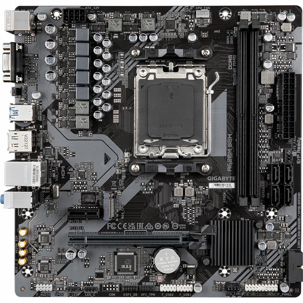 Сист.плата Gigabyte A620M S2H, A620, 2xDDR4, PCI-E4 x16, 1xPCI-E x1, 1xM.2, 4xSATA, HDMI, LAN1GbE, BOX