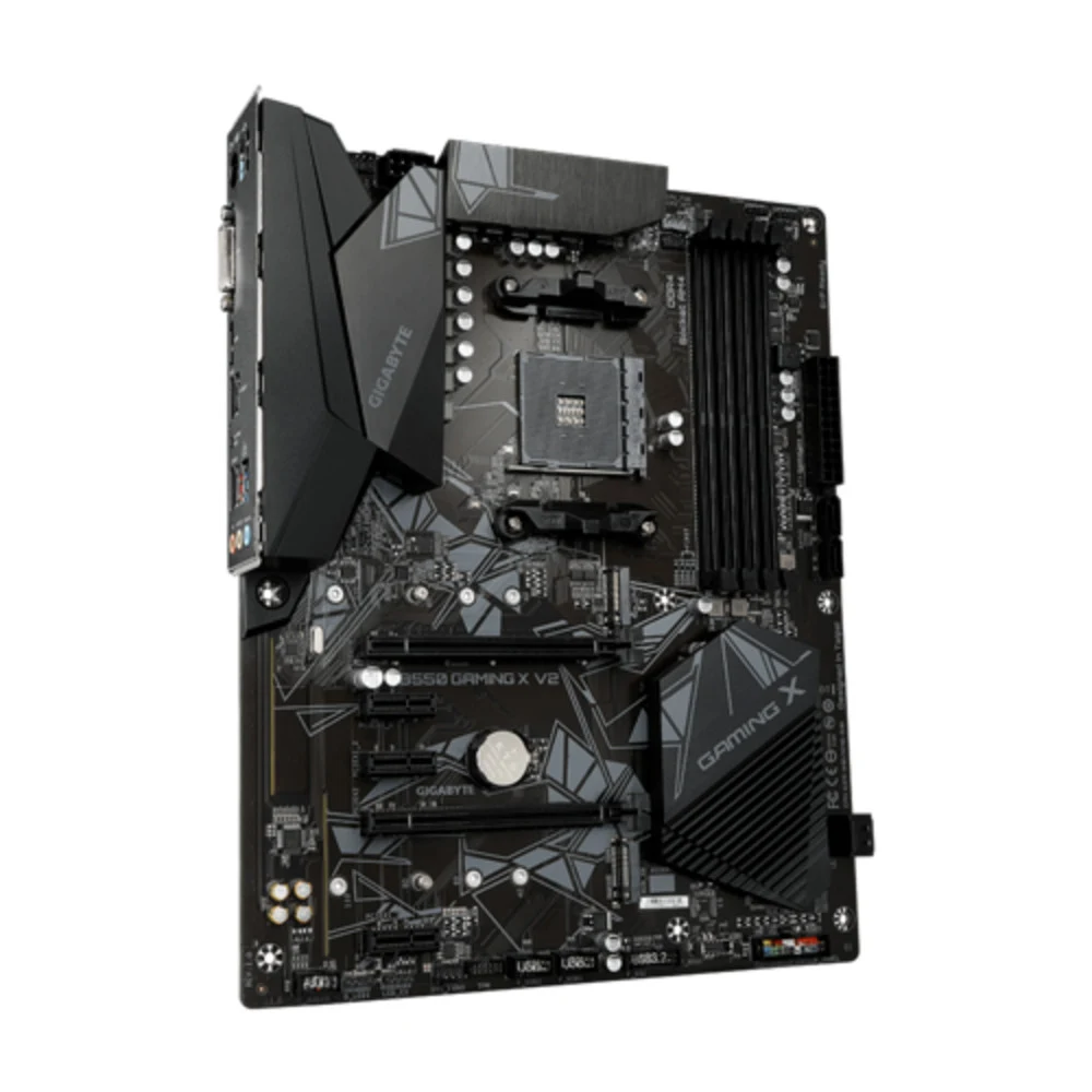 Материнская плата Gigabyte B550 GAMING X V2, Socket AM4, AMD B550, 4xDDR4-3200, DVI-D+HDMI, 2xPCI-Ex16, 3xPCI-Ex1, 4xSATA3(RAID 0/1/10), 2xM.2, 8 Ch Audio, 1xGLan, (2+4)xUSB2.0, (4+2)xUSB3.2, 1xPS/2