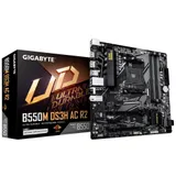 Материнская плата Gigabyte B550M DS3H AC R2 Soc-AM4 AMD B550 4xDDR4 mATX AC`97 8ch(7.1) GbLAN RAID+HDMI+DP