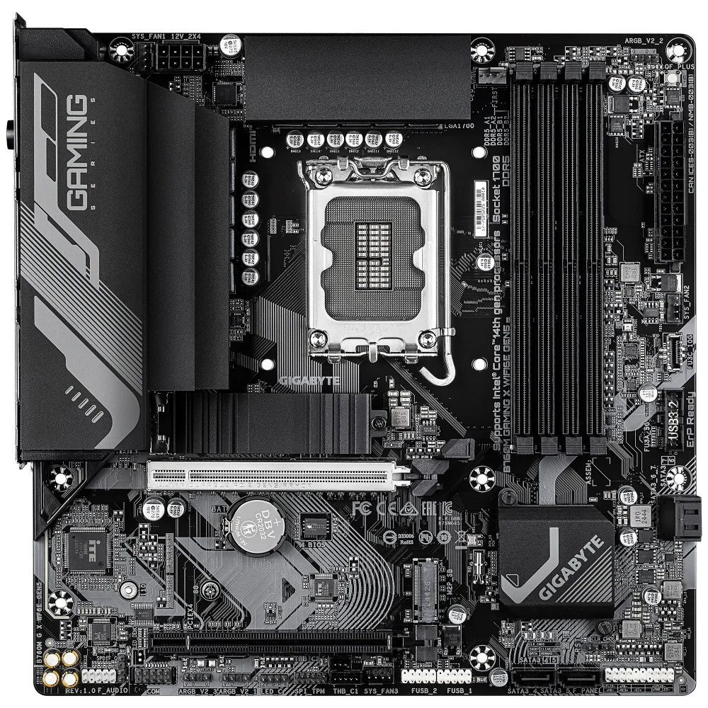 Матплата Gigabyte B760 Gaming X WiFi6E Gen5, iB760,S1700,ATX,4DDR-5,3PCI-Ex16,4SATA,3xM.2,HDMI,DP