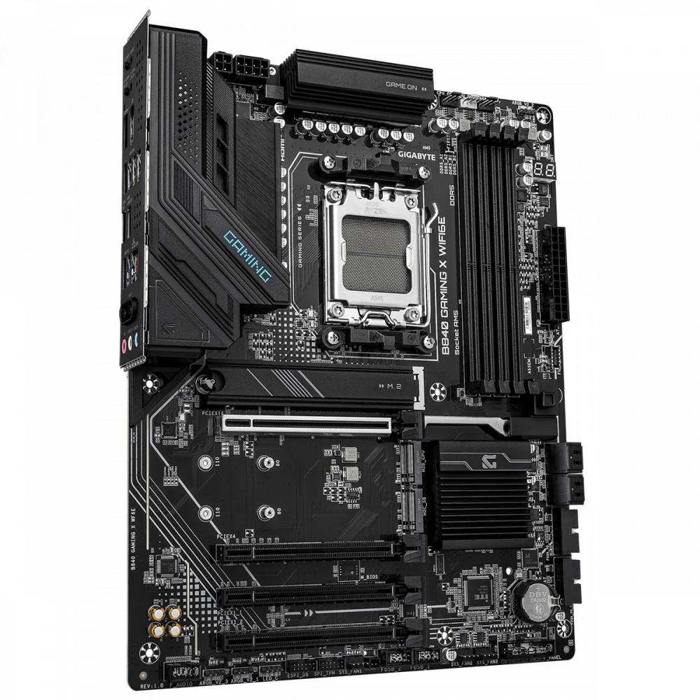 Матплата Gigabyte B840 Gaming X WiFi6E, AM5, ATX, 4DDR-5, 4xPCI-Ex16, 4SATA, 3xM.2, HDMI, DP, 17USB