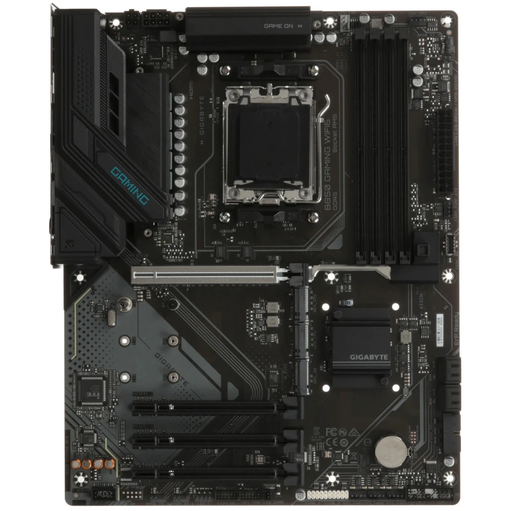 Матплата Gigabyte B850 Gaming WiFi6, AM5, ATX, 4DDR-5, 4xPCI-Ex16, 4SATA, 3xM.2, HDMI, DP, 16USB