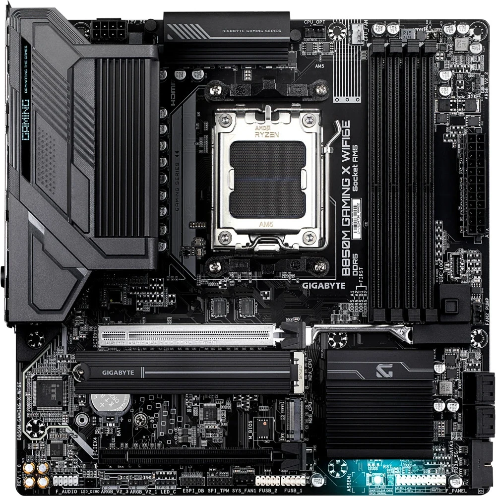 Материнская плата, Gigabyte, B850M GAMING X WIFI6E (4719331866433), AM5, B850, 4xDDR5 4400/4800/5200/8200(OC), 4xSATA3, 2xM.2 (PCIe 4.0 x4/x2), RAID, 1xHDMI, 2хDP, 2xPCI-Ex16, WiFi, mATX