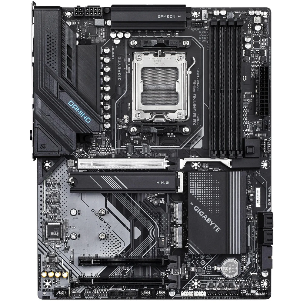 Материнская плата, Gigabyte, X870 GAMING WF6 (4719331865399), AM5, X870, 4xDDR5 4400/4800/5200/8200(OC), 4xSATA3, 3xM.2 (2*PCIe 4.0 x4/x2, 1*PCIe 4.0 x2), Raid, 1xHDMI, 2xUSB4 Type-C®, 3xPCI-Ex16, W