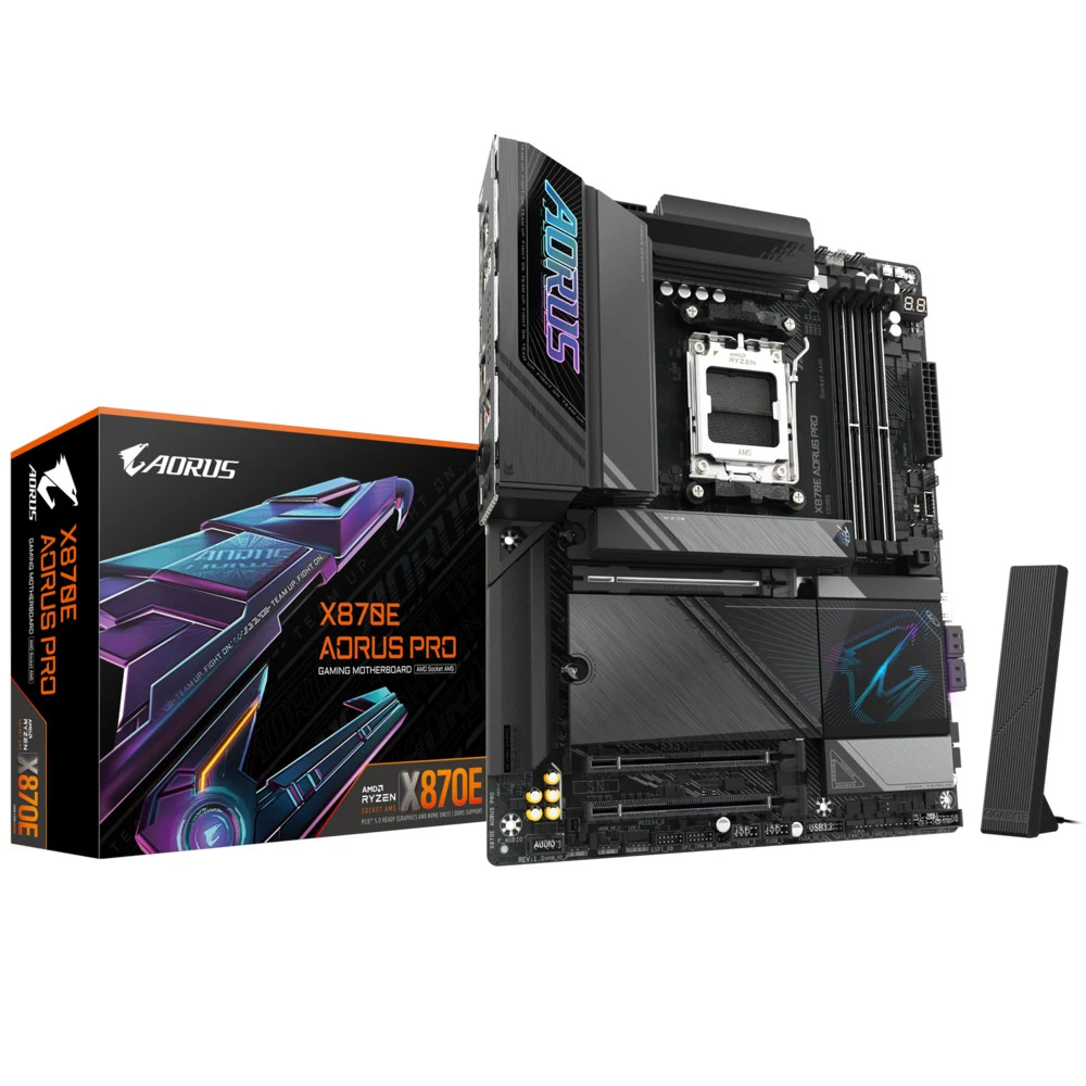 Материнская плата Gigabyte X870E AORUS PRO X3D Socket AM5 AMD X870E 4xDDR5 ATX AC`97 8ch(7.1) 5Gigabit RAID+HDMI