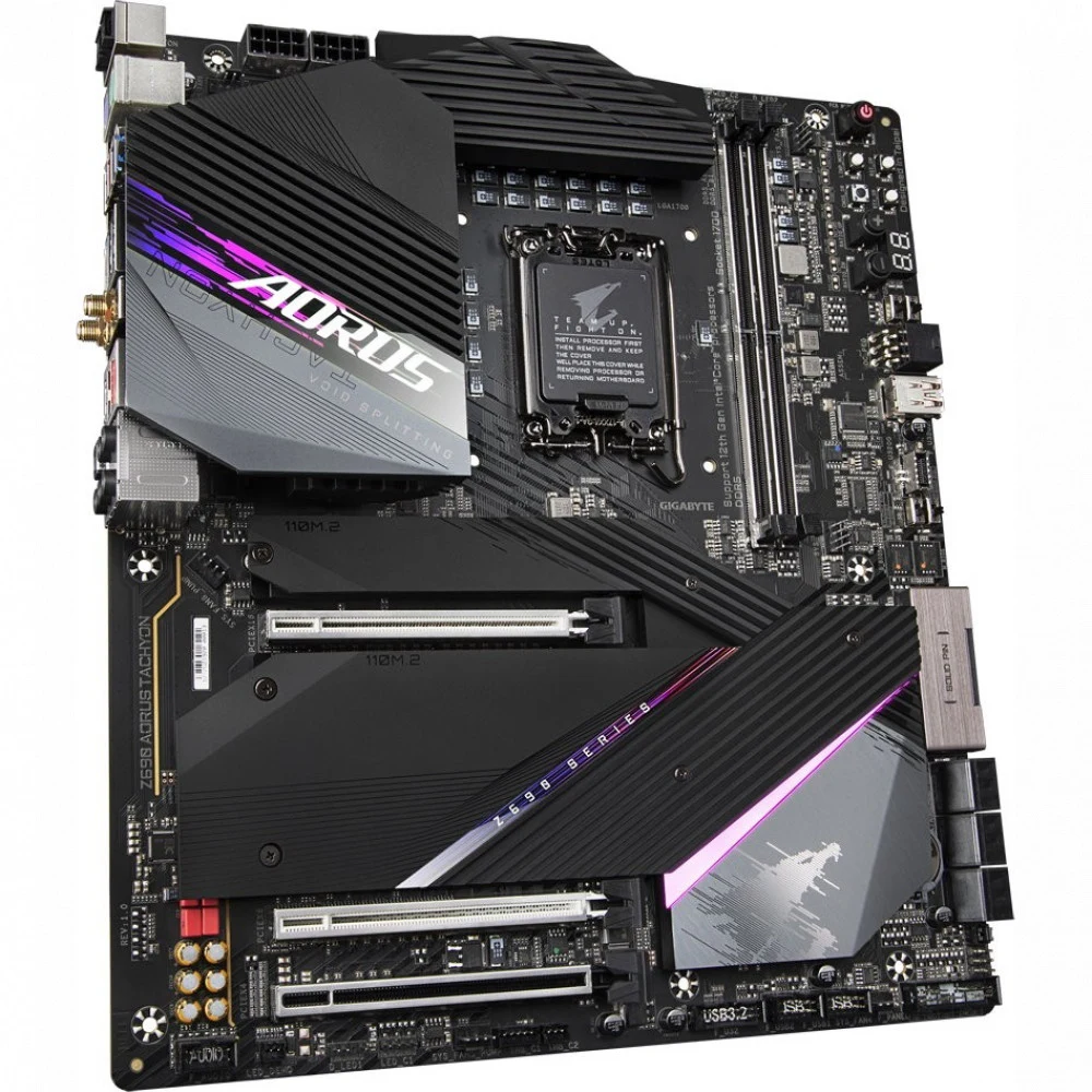 Z690 AORUS TACHYON, Socket 1700, Intel®Z690, 4xDDR5-4800, HDMI, 3xPCI-Ex16, 6xSATA3(RAID 0/1/5/10), 4xM.2, 8Ch Audio, 2.5GLan, WiFi, (0+4)xUSB2.0, (8+3)xUSB3.2, (1+1)xUSB3.2 Type-C™, ATX, RTL (83038