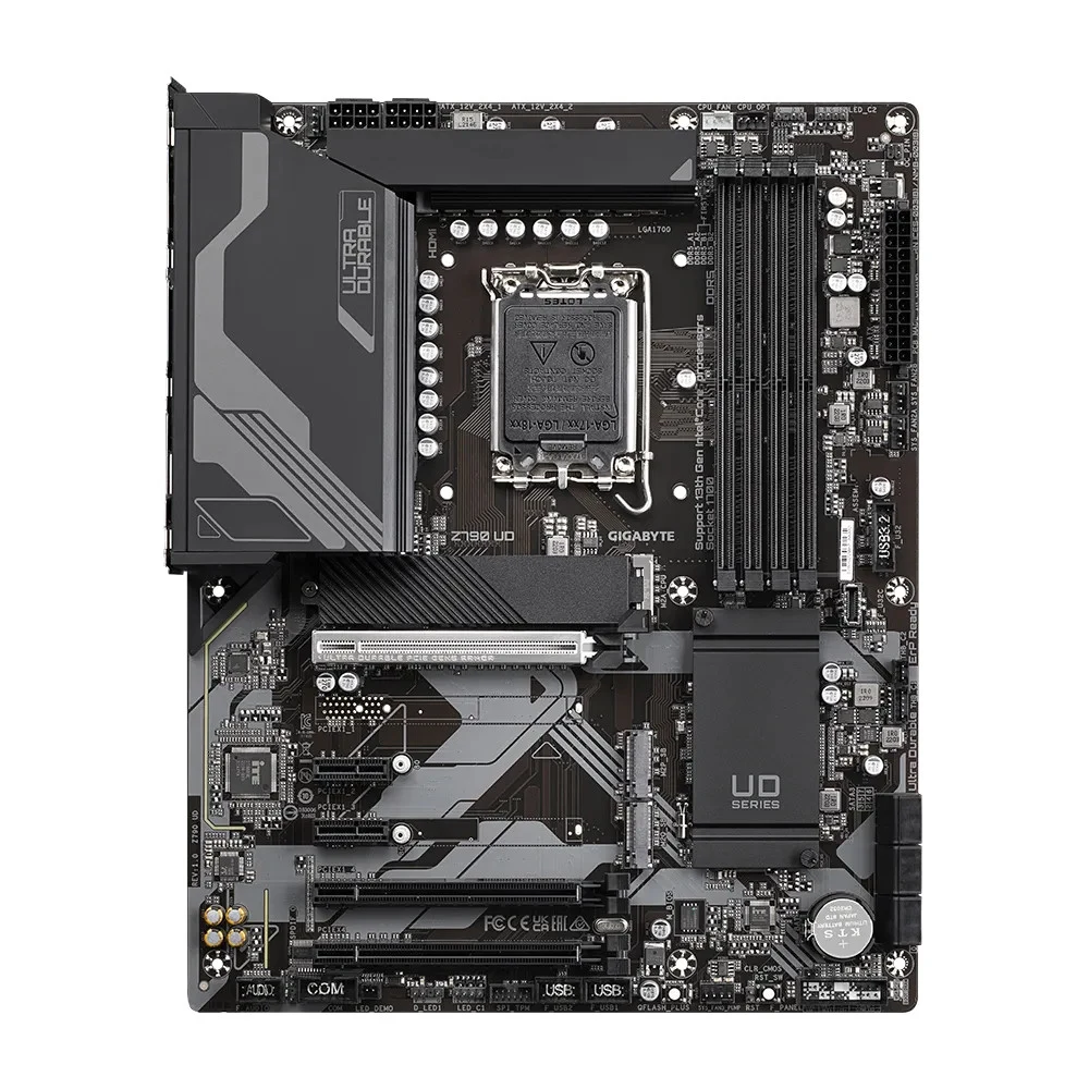 Материнская плата Gigabyte Z790 UD, Socket 1700, Intel®Z790, 4xDDR5-4800, HDMI+DP, 3xPCI-Ex16, 2xPCI-Ex1, 6xSATA3(RAID 0/1/5/10), 3xM.2, 8Ch Audio, 2,5GbLan, (4+4)xUSB2.0, (5+2)xUSB3.2, (1+1)xUSB3.2